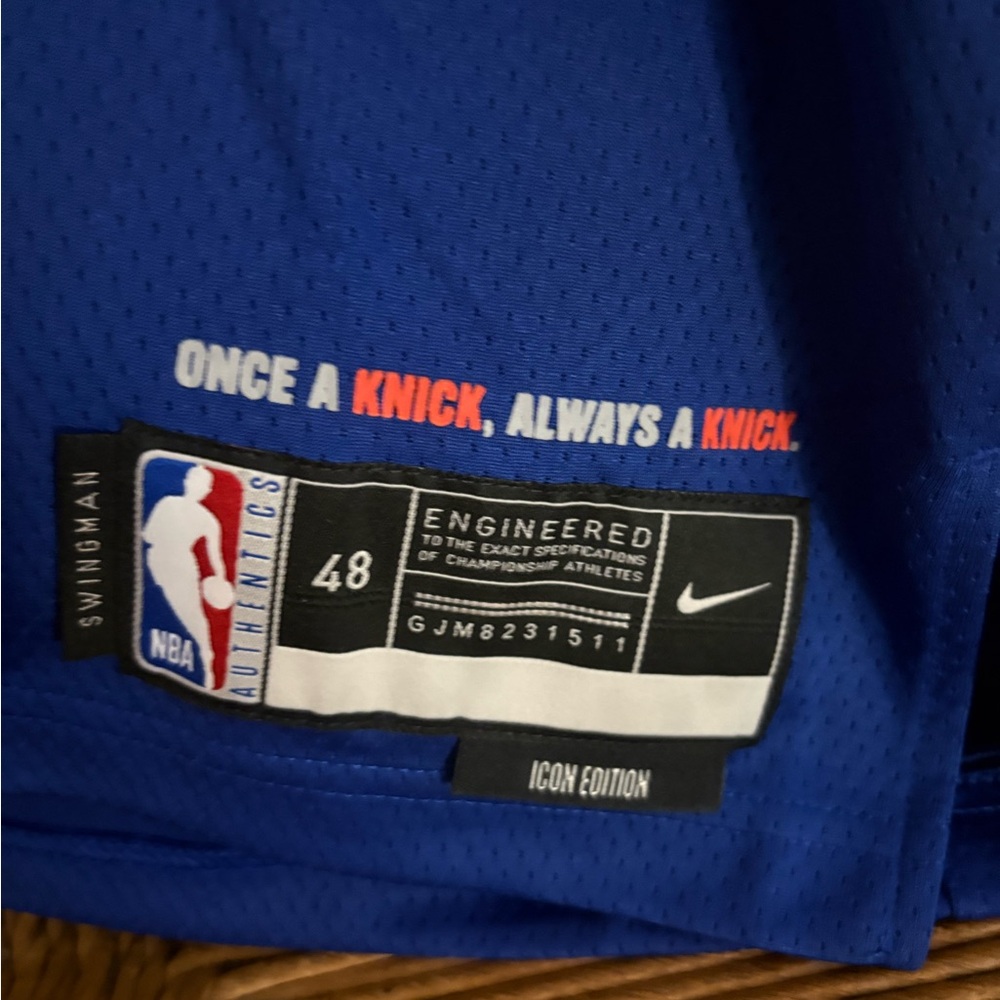 Nike New York Blue and Orange Basketball Jersey - Picture 3 of 4
